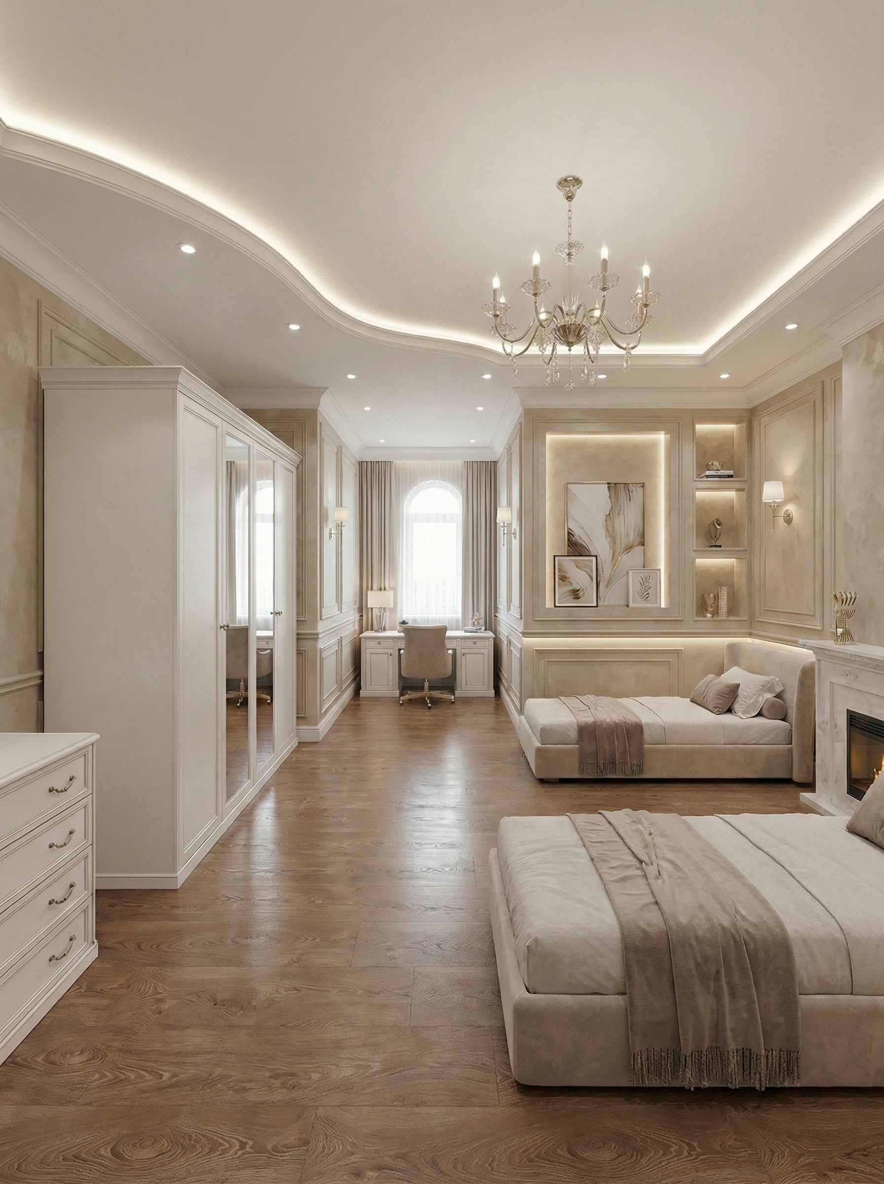 Дизайн гостиной в стиле Классика — фото интерьера от нейросети RoomGPT