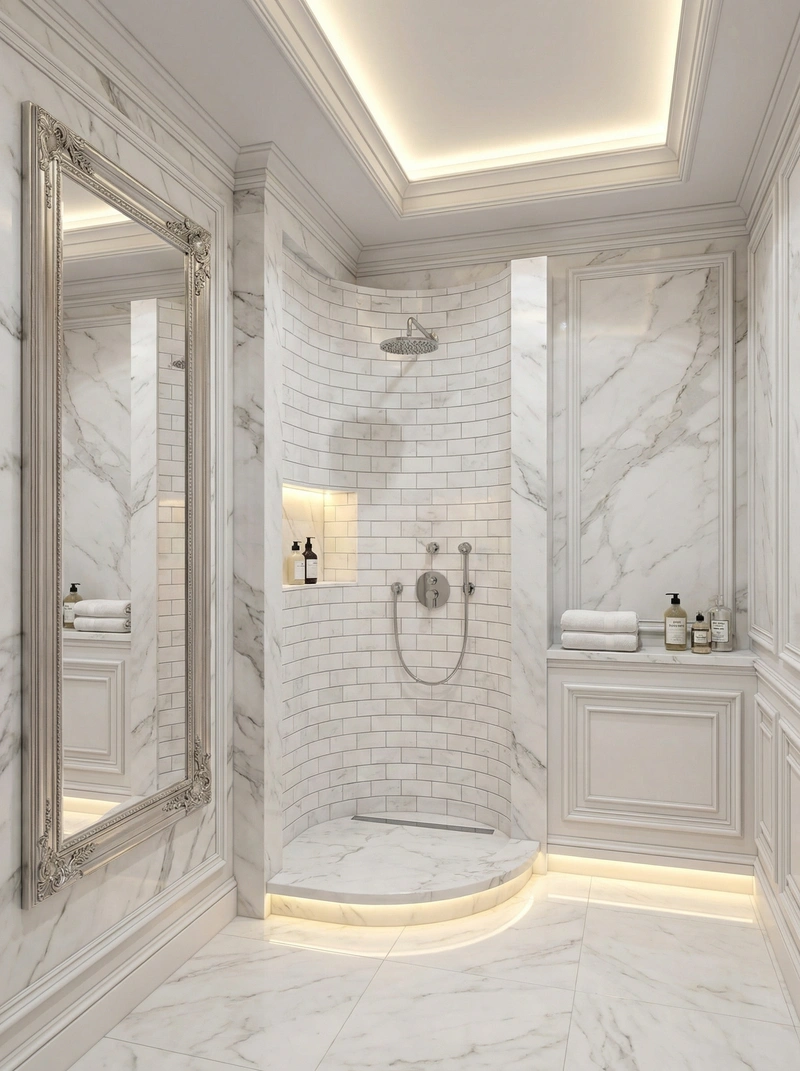 Дизайн интерьера в стиле Классика — Ванная от нейросети RoomGPT