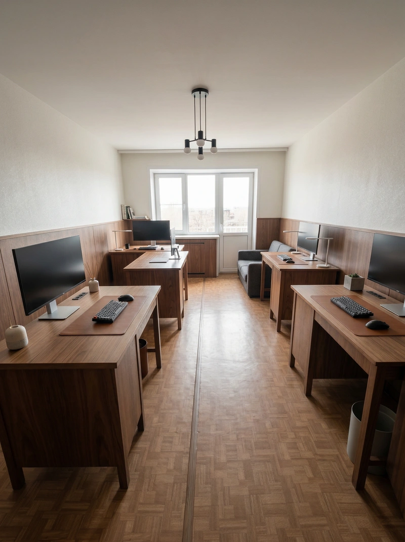 Дизайн интерьера в стиле Минимализм — Кабинет от нейросети RoomGPT