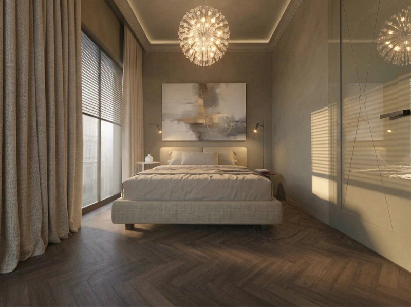 Дизайн спальни в стиле Без стиля — фото интерьера от нейросети RoomGPT