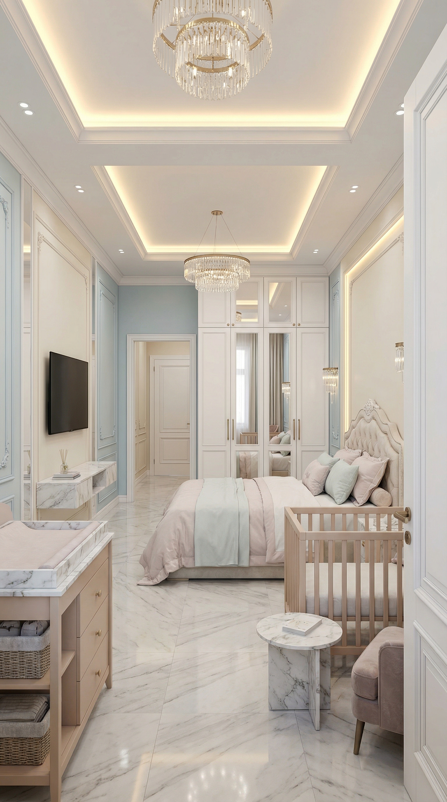 Дизайн спальни в стиле Классика — фото интерьера от нейросети RoomGPT