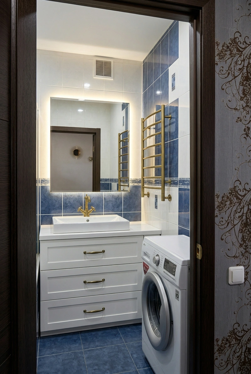 Дизайн ванной в стиле Минимализм — фото интерьера от нейросети RoomGPT