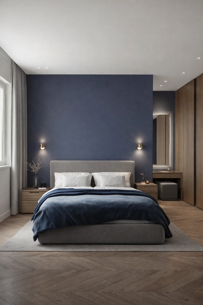 Дизайн интерьера в стиле Минимализм — Спальня от нейросети RoomGPT