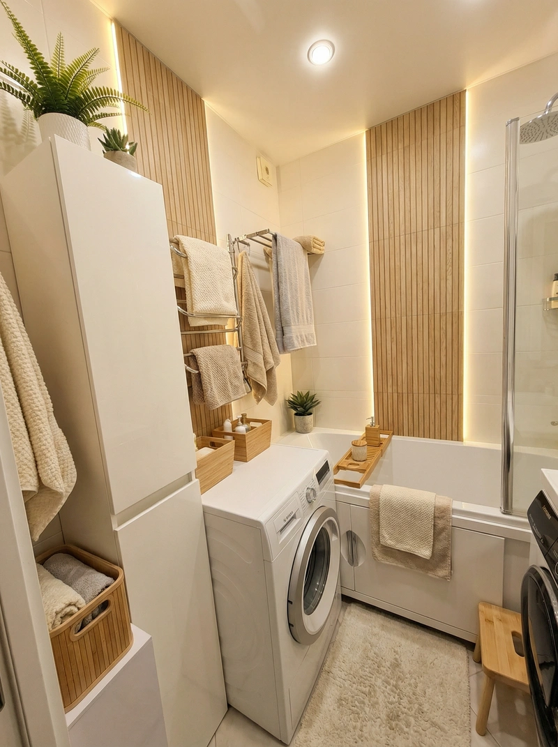 Дизайн интерьера в стиле Хюгге — Ванная от нейросети RoomGPT