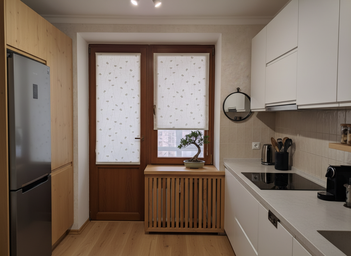 Дизайн кухни в стиле Japandi — фото интерьера от нейросети RoomGPT