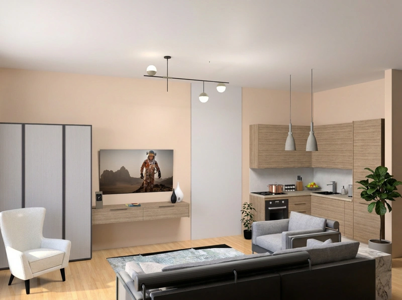 Дизайн кухни в стиле Минимализм — фото интерьера от нейросети RoomGPT