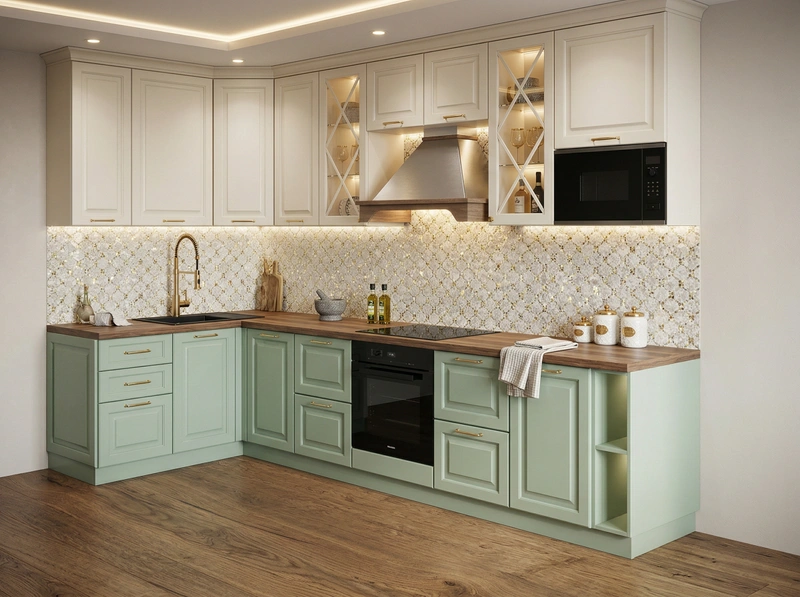 Дизайн кухни в стиле Контемпорари — фото интерьера от нейросети RoomGPT