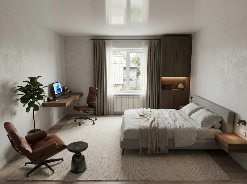 Дизайн интерьера в стиле Минимализм — Спальня от нейросети RoomGPT