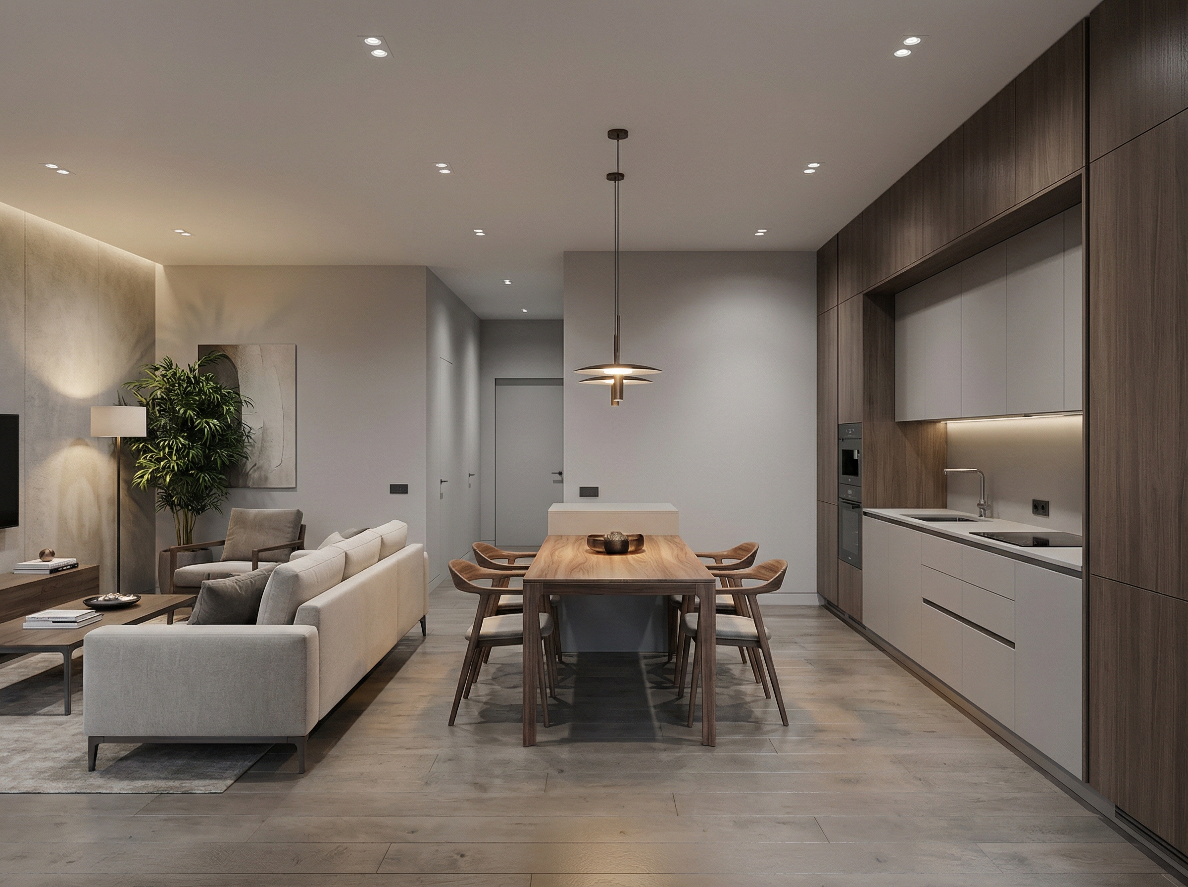 Дизайн кухни в стиле Минимализм — фото интерьера от нейросети RoomGPT