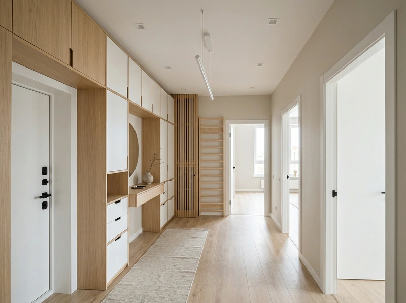 Дизайн интерьера в стиле Сканди — Прихожая от нейросети RoomGPT