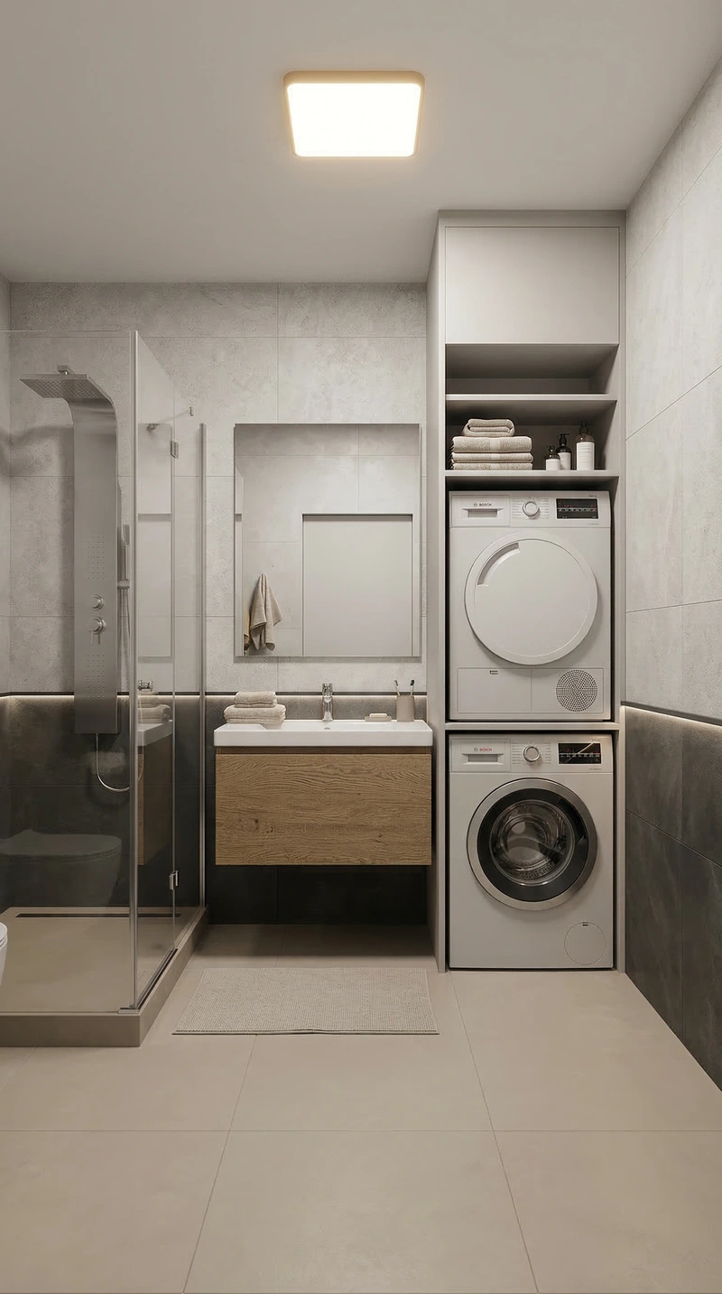 Дизайн ванной в стиле Без стиля — фото интерьера от нейросети RoomGPT