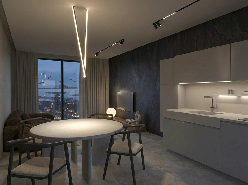 Дизайн интерьера в стиле Минимализм — Гостиная от нейросети RoomGPT