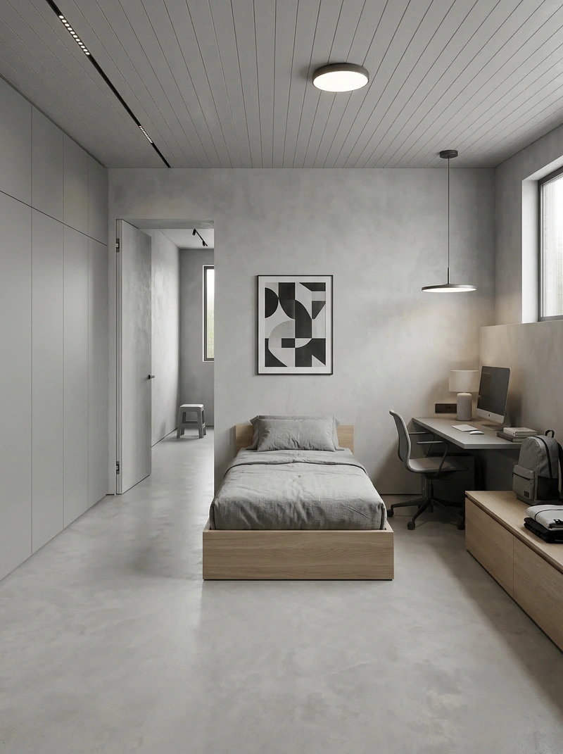 Дизайн интерьера в стиле Минимализм — Спальня от нейросети RoomGPT