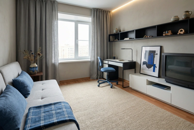 Дизайн детской в стиле Japandi — фото интерьера от нейросети RoomGPT