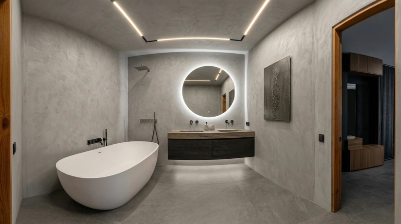 Дизайн ванной в стиле Минимализм — фото интерьера от нейросети RoomGPT