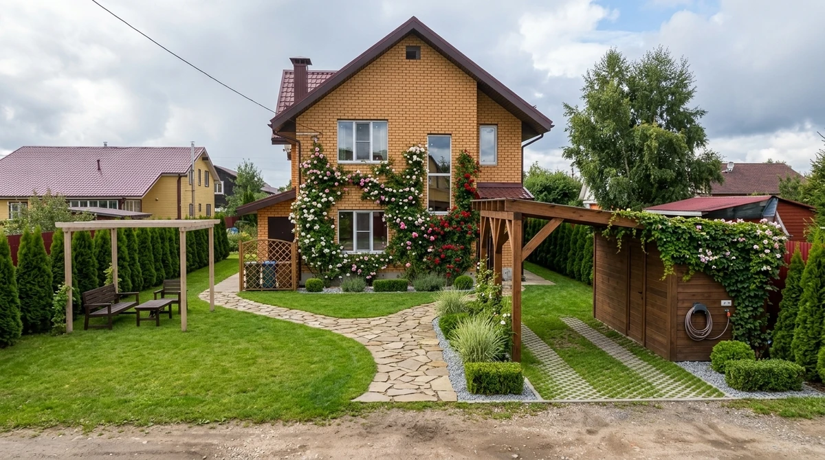 Дизайн участка в стиле Минимализм — фото от нейросети RoomGPT