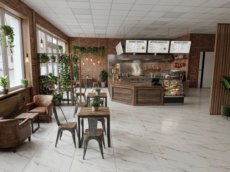 Дизайн кухни в стиле Лофт — фото интерьера от нейросети RoomGPT