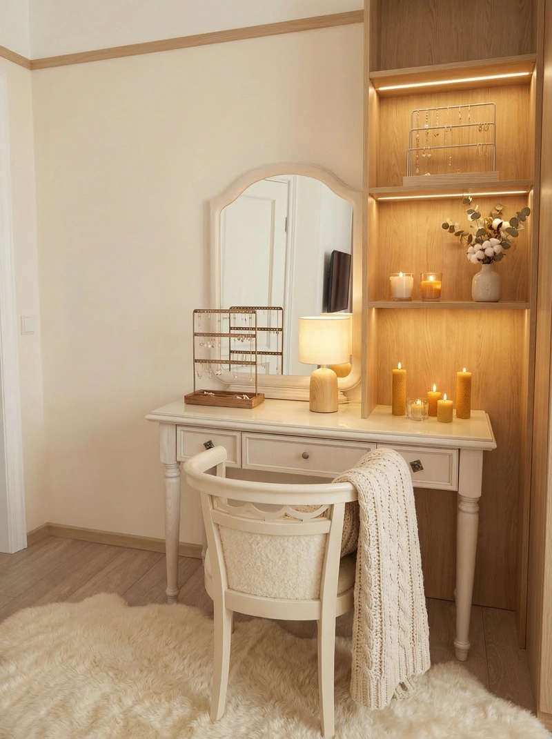 Дизайн спальни в стиле Хюгге — фото интерьера от нейросети RoomGPT