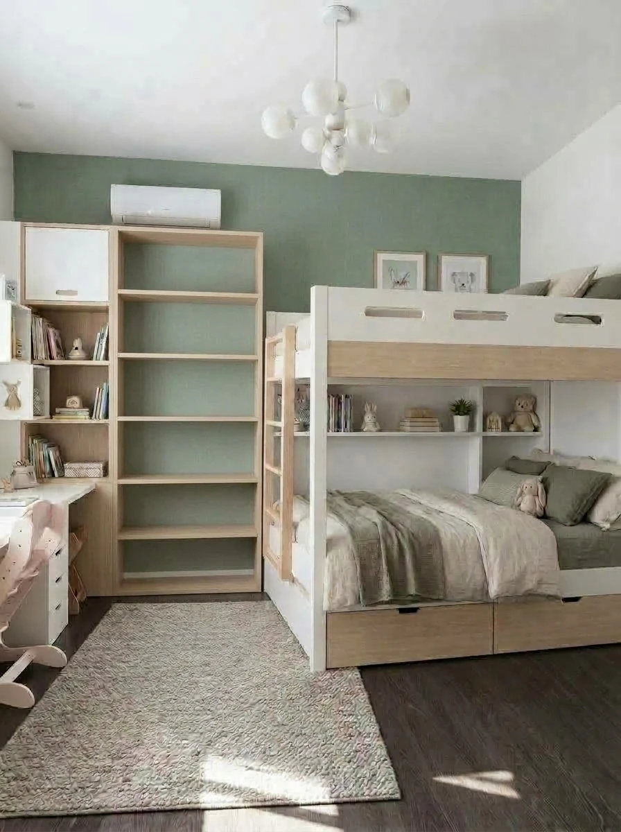 Дизайн детской в стиле Сканди — фото интерьера от нейросети RoomGPT