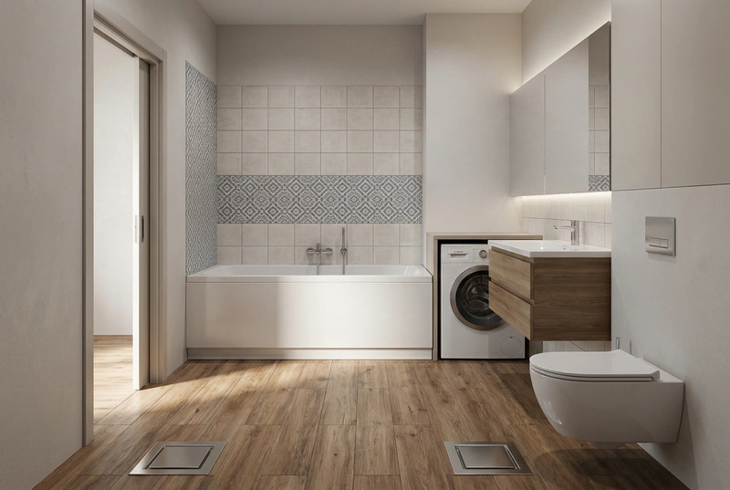 Дизайн ванной в стиле Без стиля — фото интерьера от нейросети RoomGPT