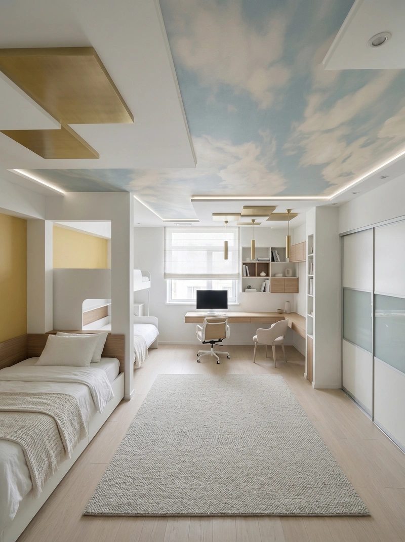 Дизайн детской в стиле Минимализм — фото интерьера от нейросети RoomGPT