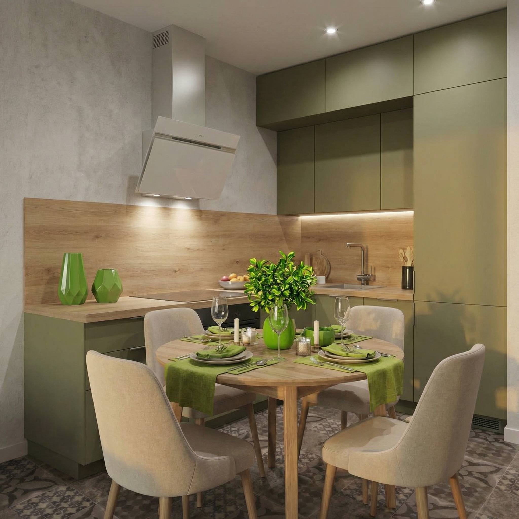 Дизайн кухни в стиле Минимализм — фото интерьера от нейросети RoomGPT