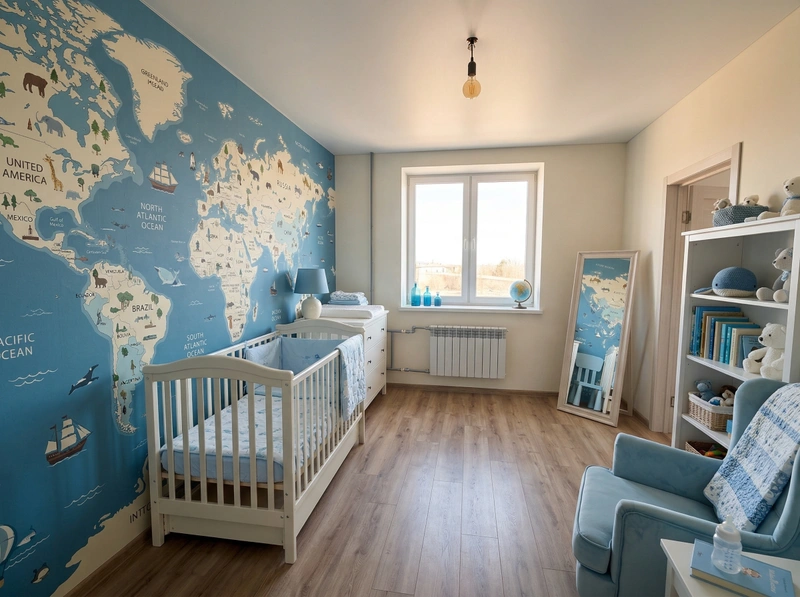 Дизайн детской в стиле Без стиля — фото интерьера от нейросети RoomGPT