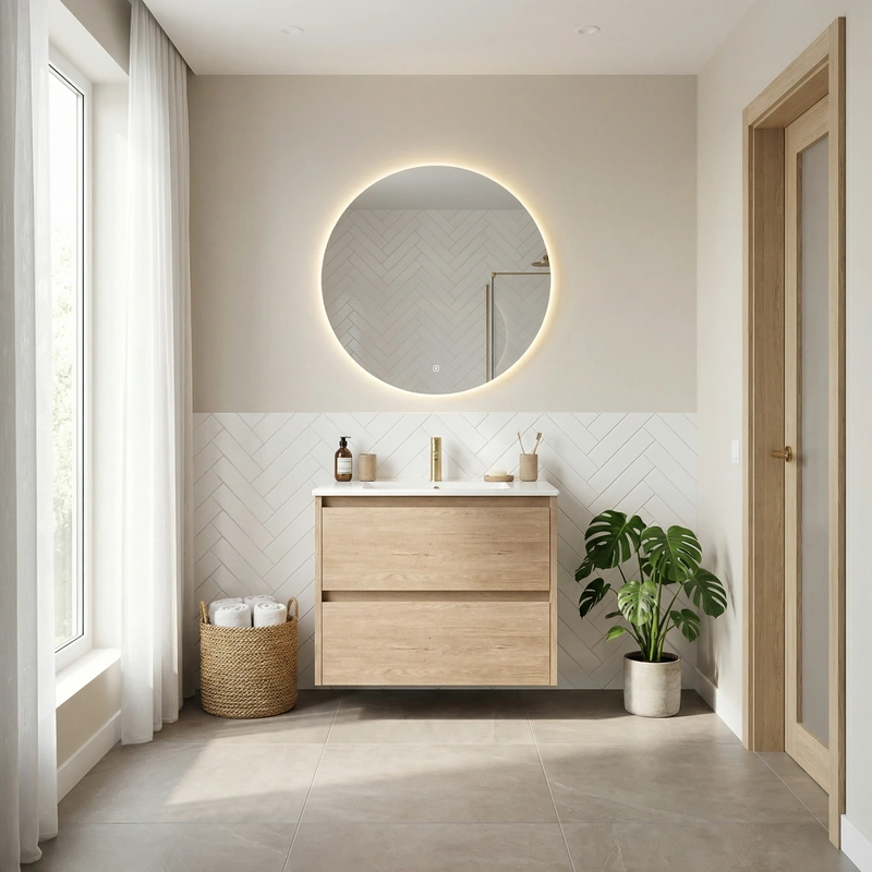 Дизайн интерьера в стиле Сканди — Ванная от нейросети RoomGPT