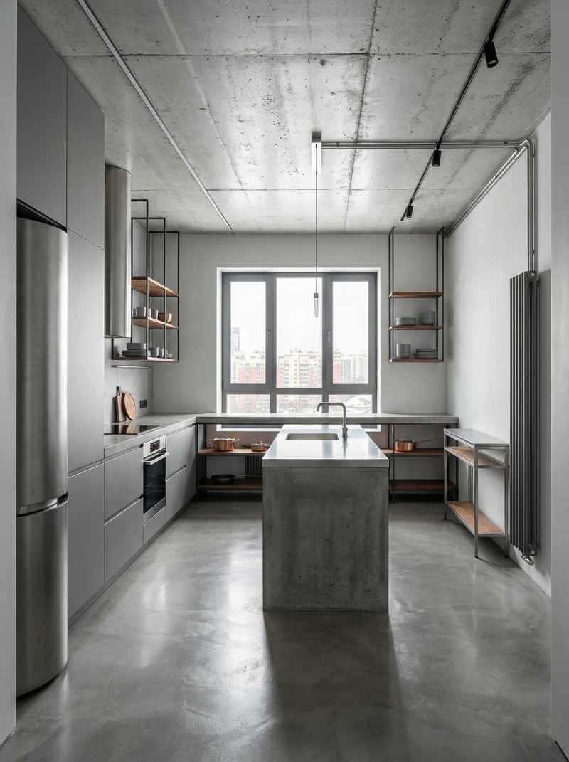 Дизайн кухни в стиле Минимализм — фото интерьера от нейросети RoomGPT