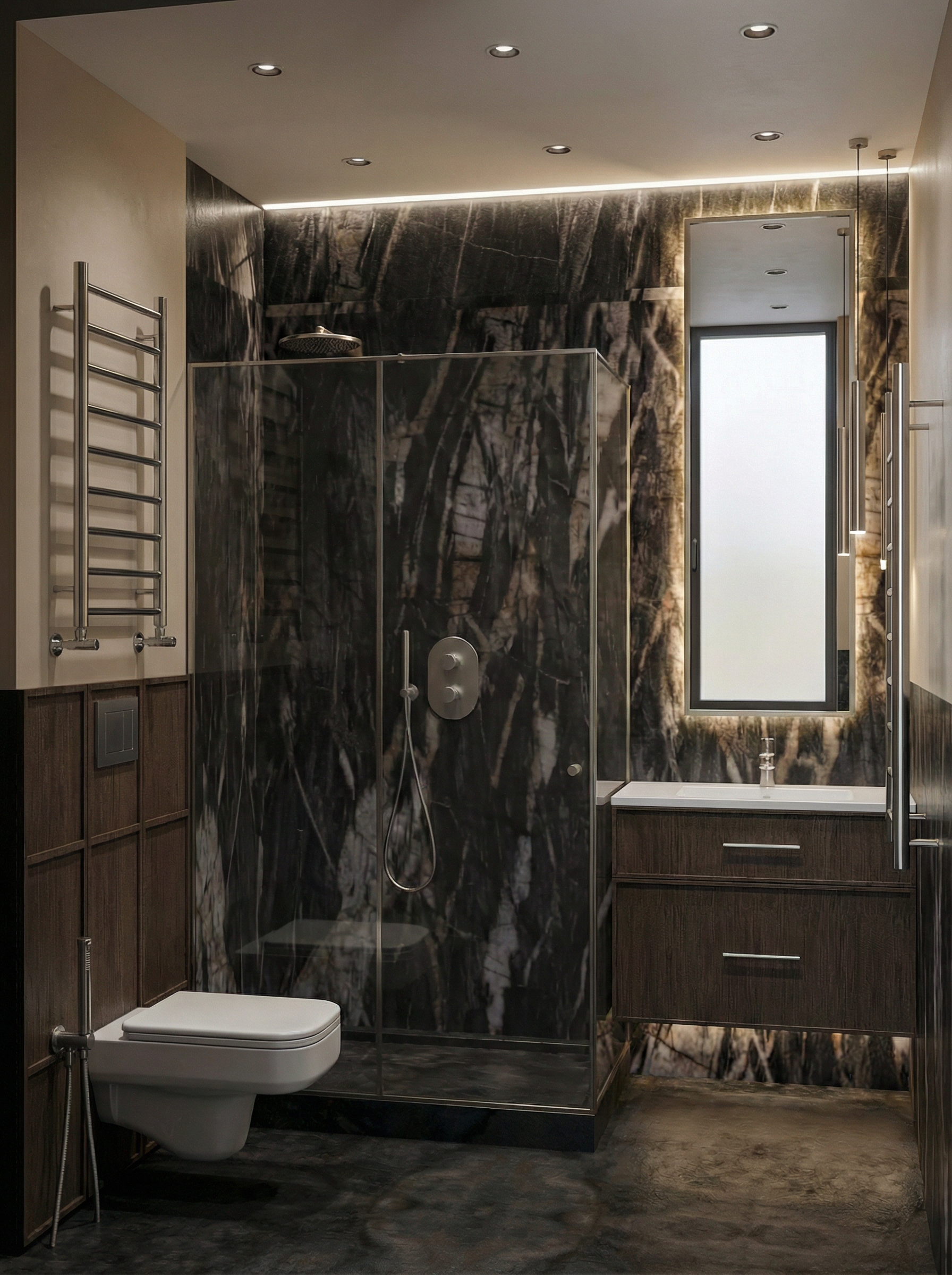 Дизайн ванной в стиле Минимализм — фото интерьера от нейросети RoomGPT