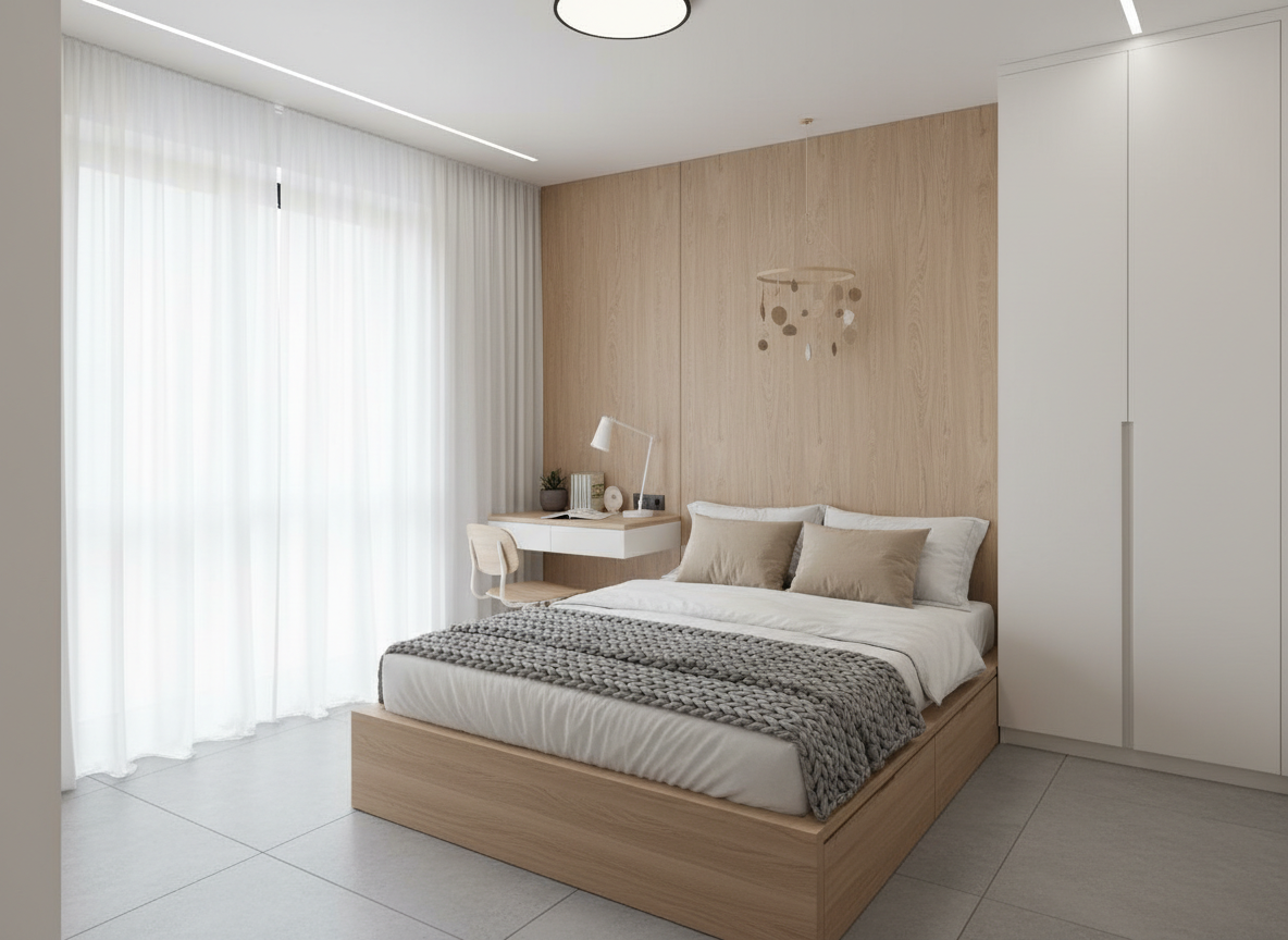 Дизайн детской в стиле Минимализм — фото интерьера от нейросети RoomGPT