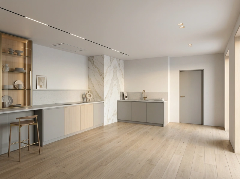 Дизайн кухни в стиле Минимализм — фото интерьера от нейросети RoomGPT