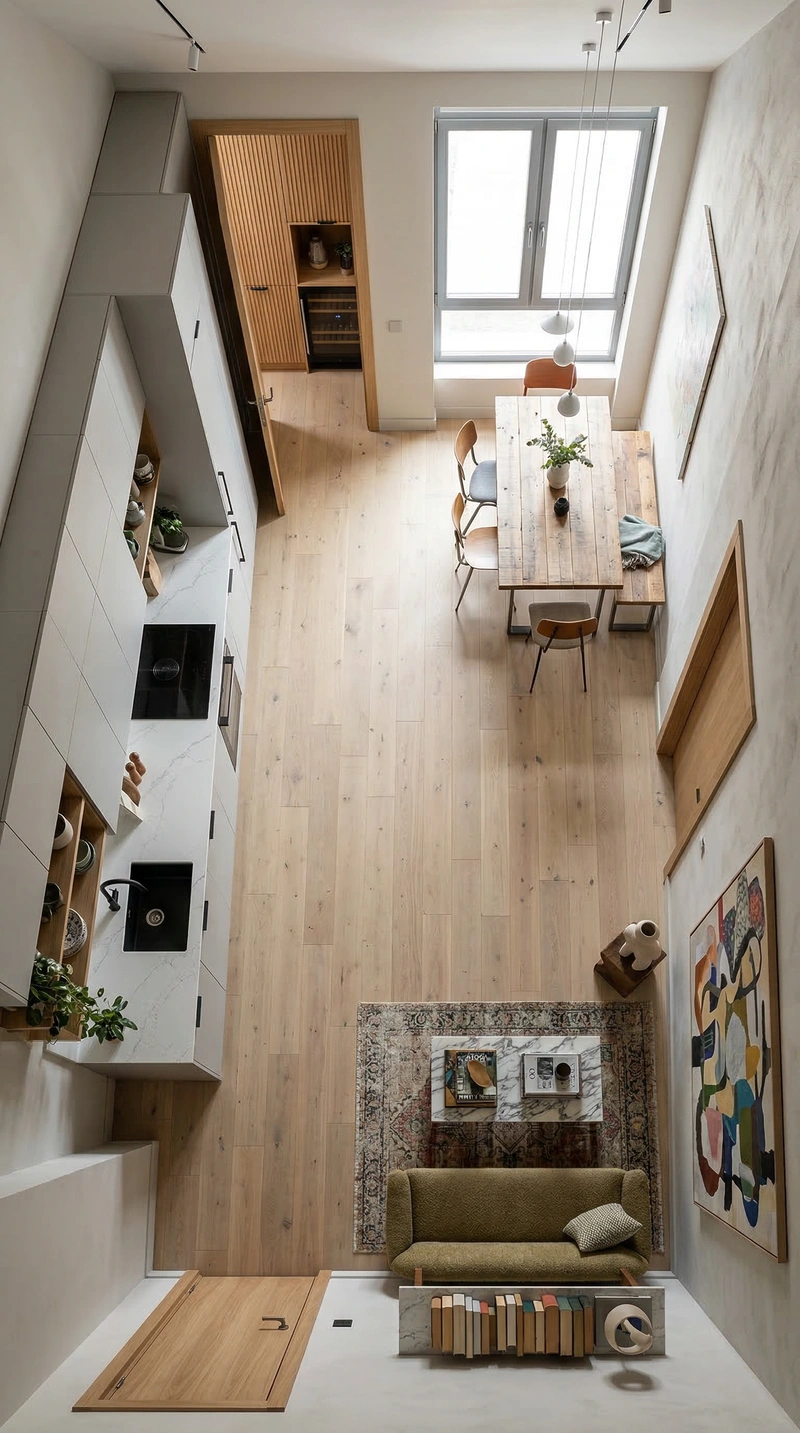 Дизайн кухни в стиле Эклектика — фото интерьера от нейросети RoomGPT