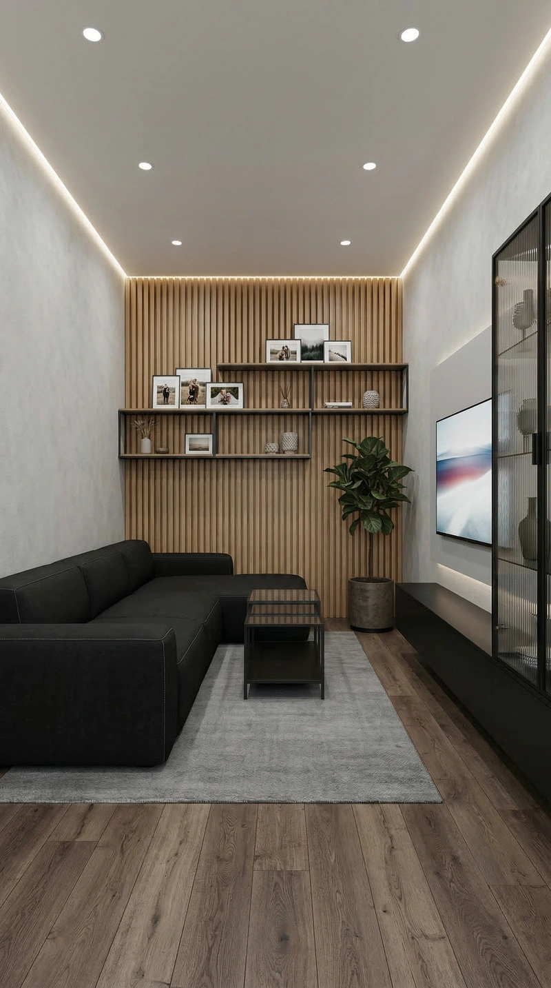 Дизайн интерьера в стиле Минимализм — Гостиная от нейросети RoomGPT