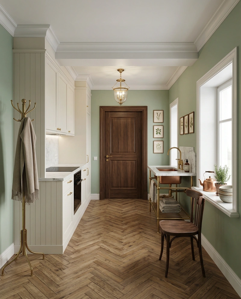 Дизайн интерьера в стиле Классика — Кухня от нейросети RoomGPT