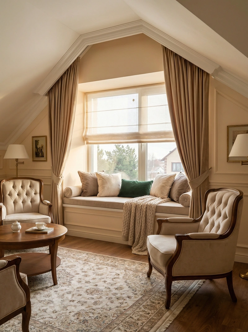 Дизайн интерьера в стиле Классика — Гостиная от нейросети RoomGPT