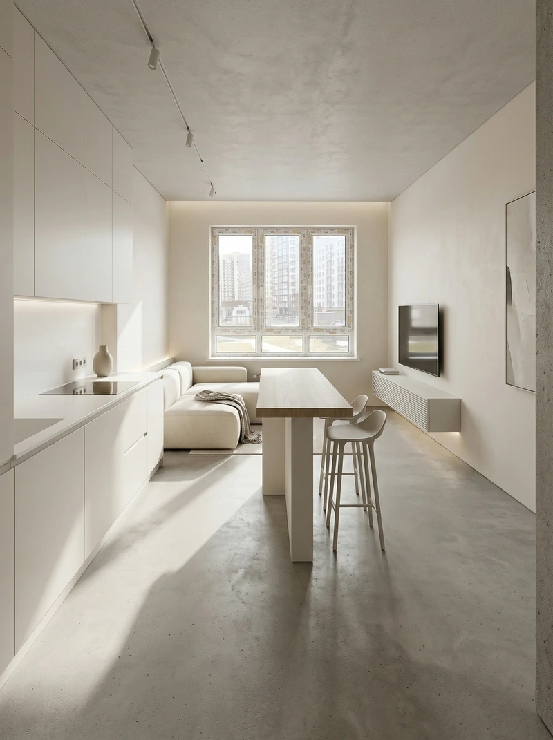 Дизайн кухни в стиле Минимализм — фото интерьера от нейросети RoomGPT