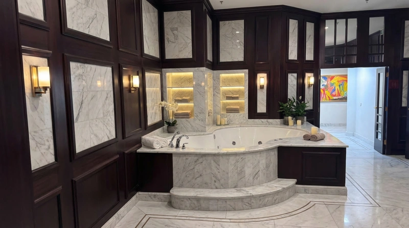 Дизайн ванной в стиле Классика — фото интерьера от нейросети RoomGPT