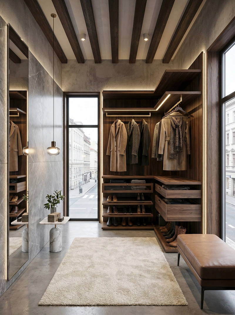 Дизайн интерьера в стиле Контемпорари — Гостиная от нейросети RoomGPT