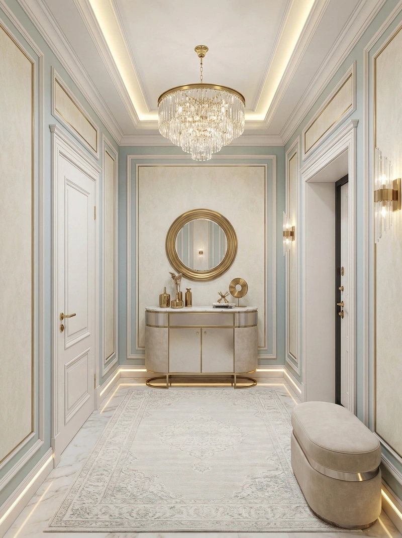 Дизайн интерьера в стиле Неоклассика — Гостиная от нейросети RoomGPT