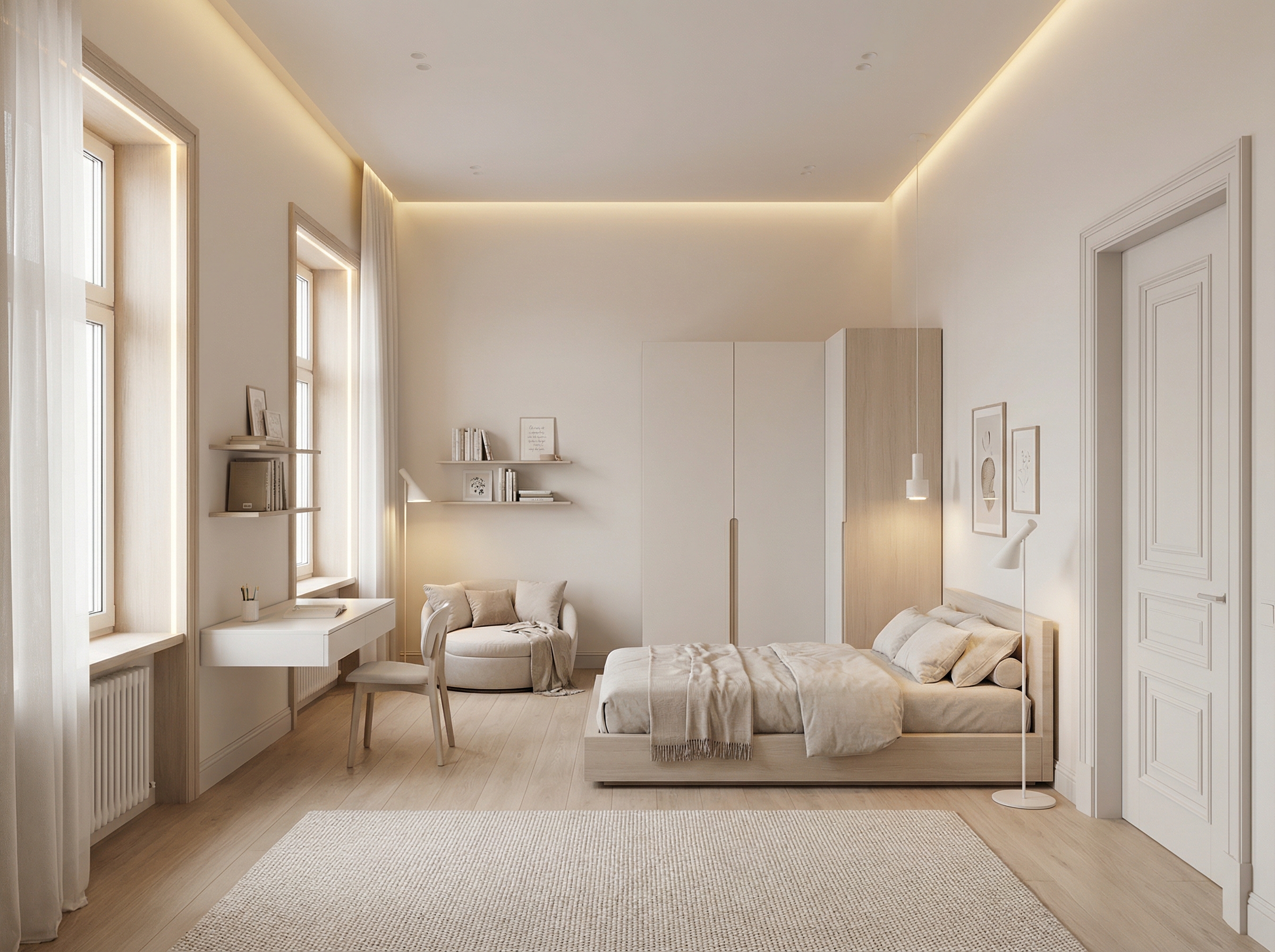 Дизайн детской в стиле Минимализм — фото интерьера от нейросети RoomGPT