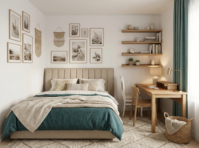 Дизайн интерьера в стиле Хюгге — Спальня от нейросети RoomGPT