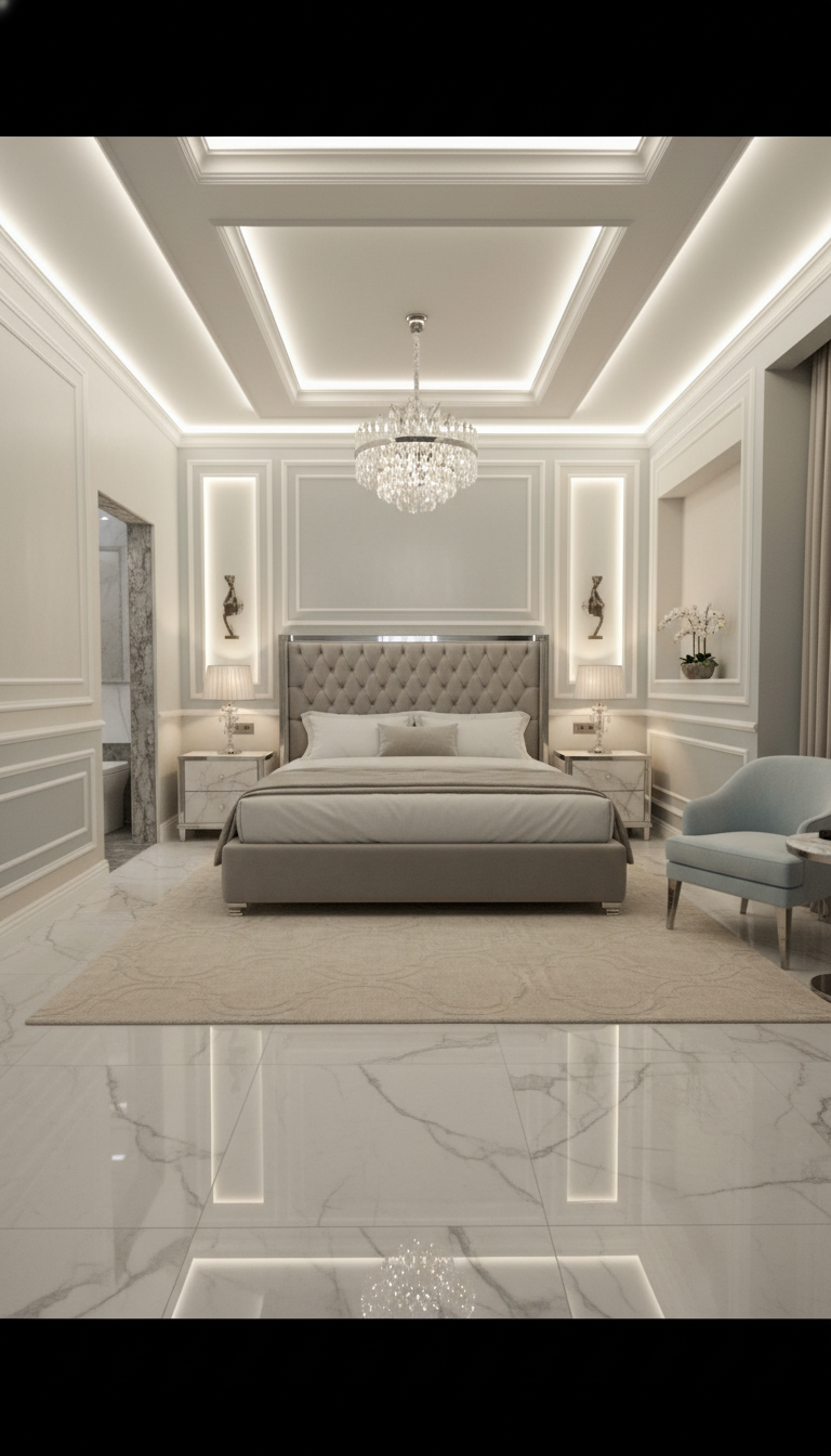 Дизайн спальни в стиле Классика — фото интерьера от нейросети RoomGPT