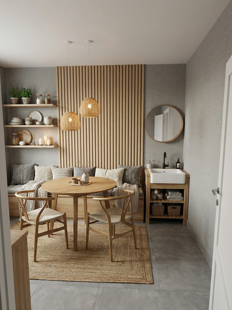 Дизайн интерьера в стиле Хюгге — Кухня от нейросети RoomGPT