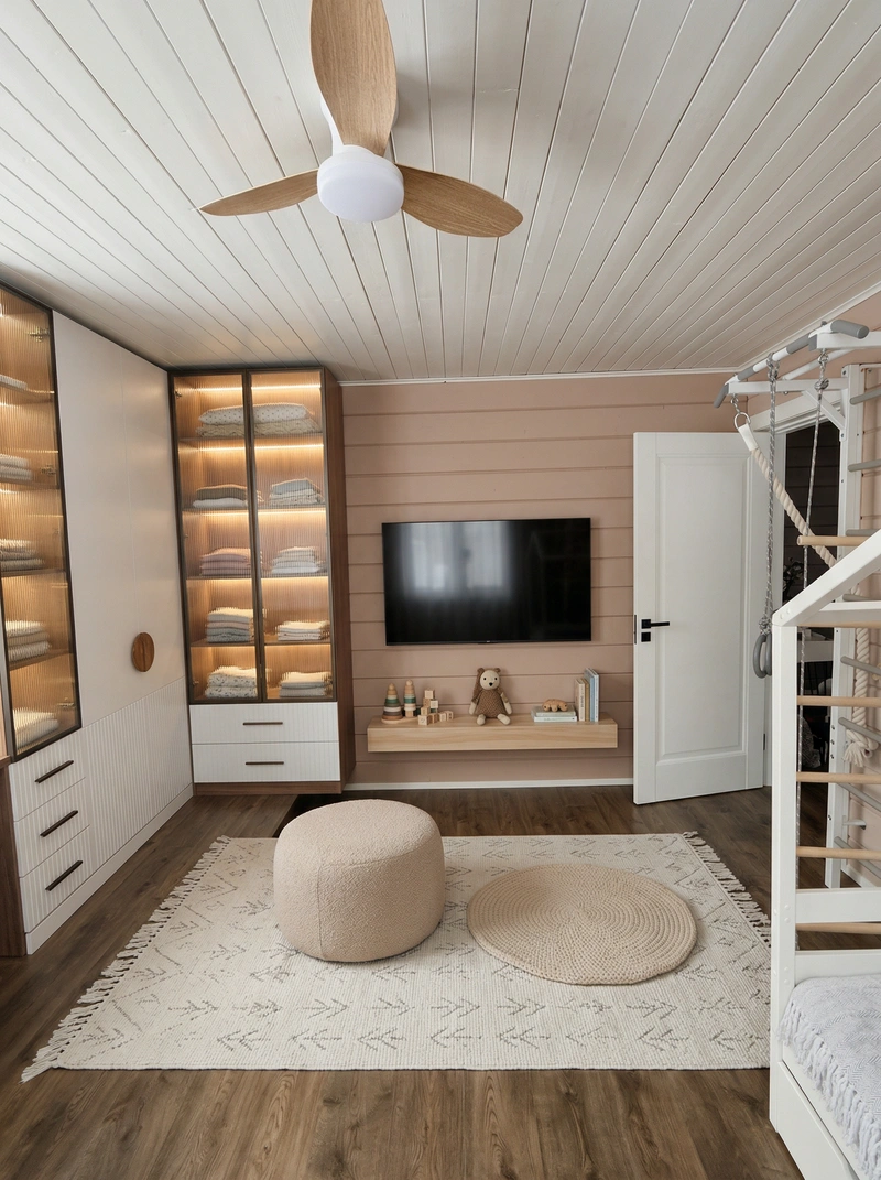 Дизайн интерьера в стиле Сканди — Детская от нейросети RoomGPT