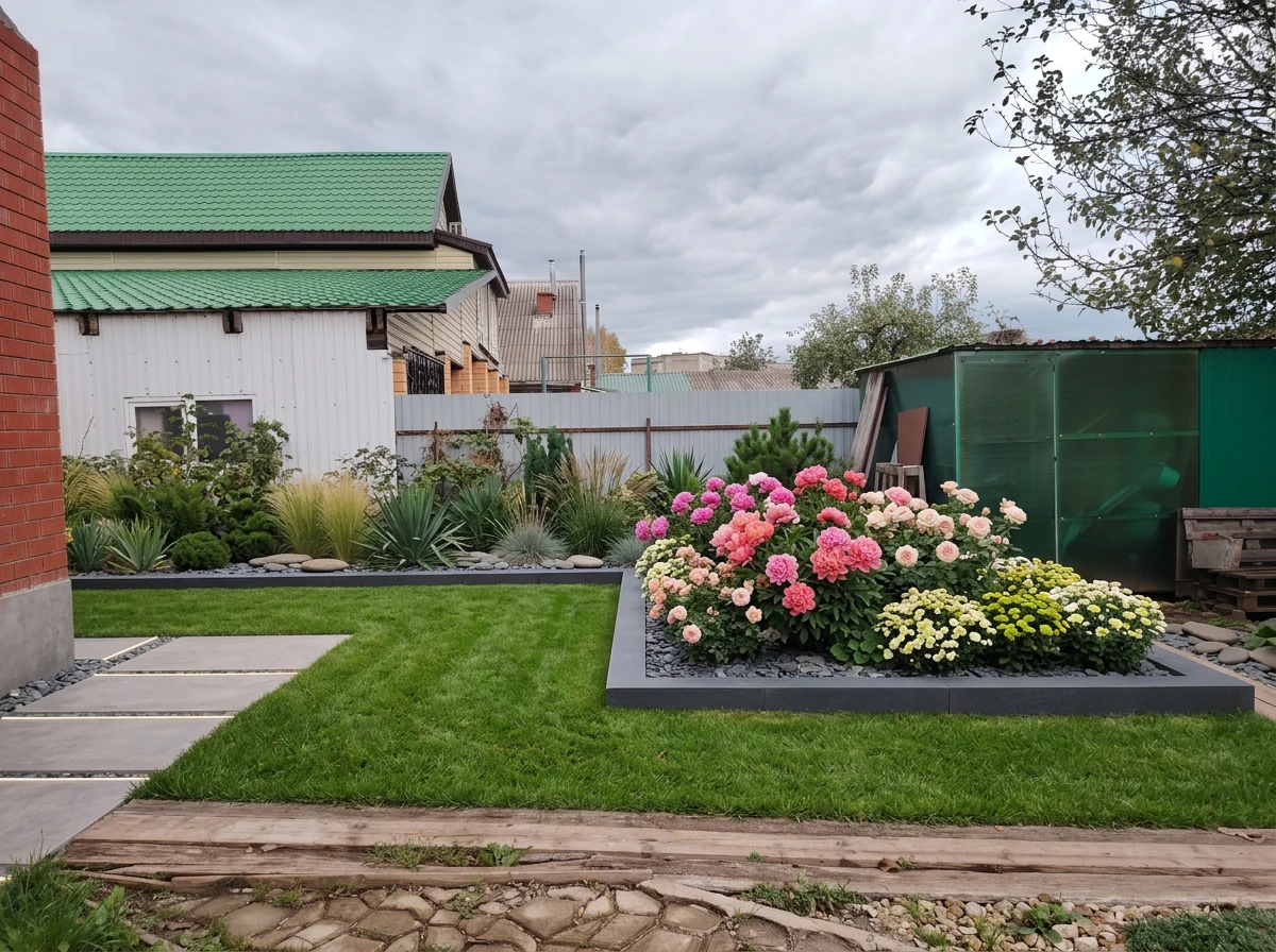 Ландшафтный дизайн в стиле Контемпорари — Участок от нейросети RoomGPT