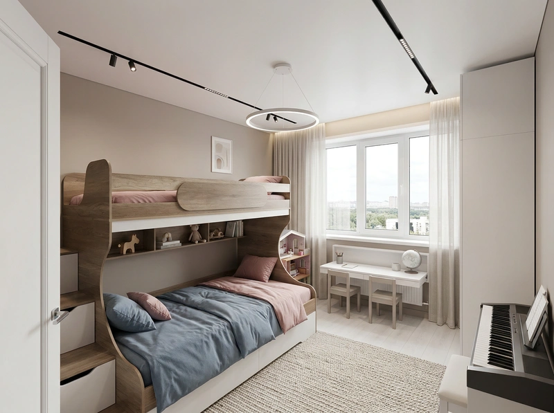 Дизайн детской в стиле Минимализм — фото интерьера от нейросети RoomGPT