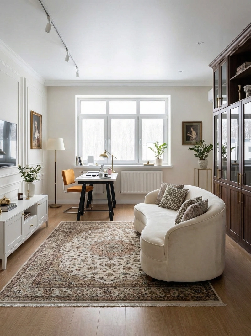 Дизайн интерьера в стиле Классика — Гостиная от нейросети RoomGPT