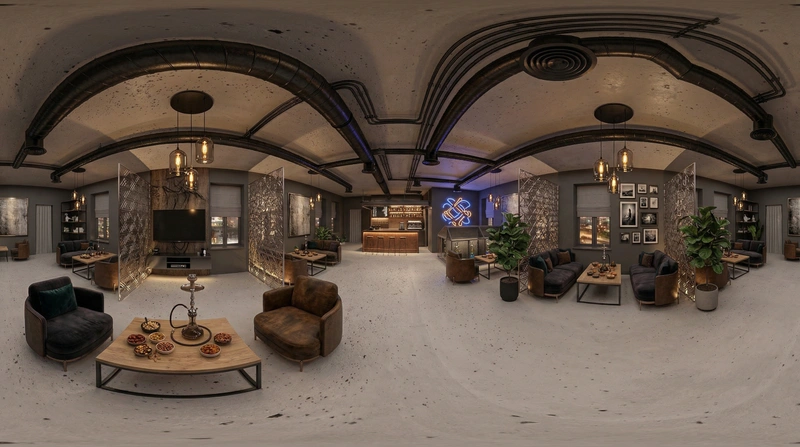 Дизайн гостиной в стиле Лофт — фото интерьера от нейросети RoomGPT