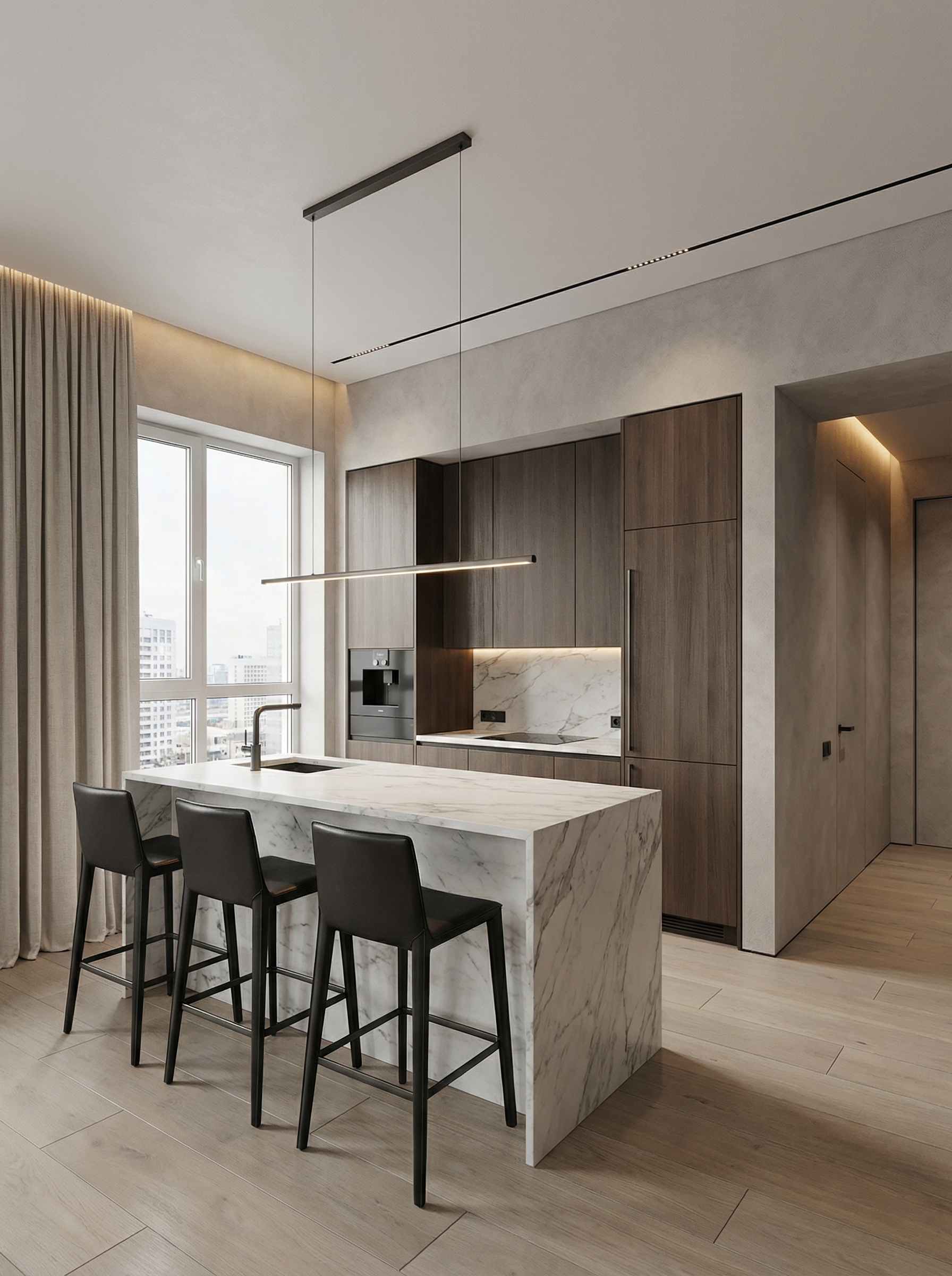 Дизайн кухни в стиле Минимализм — фото интерьера от нейросети RoomGPT